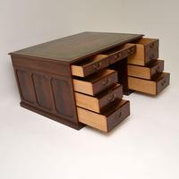 Antique Mahogany Leather Top Partners Desk (10 of 12) Antique Mahogany Leather Top Partners Desk (10 of 12)