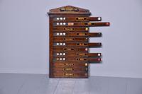 Victorian John Taylor & Sons Oak Billiard Scoreboard (4 of 5) Victorian John Taylor & Sons Oak Billiard Scoreboard (4 of 5)
