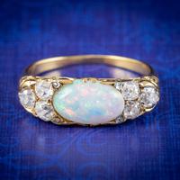 Antique Victorian Opal Diamond Ring 18ct Gold 2ct Opal c.1880 (3 of 6) Antique Victorian Opal Diamond Ring 18ct Gold 2ct Opal c.1880 (3 of 6)