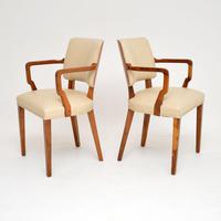 Pair of Vintage Art Deco Walnut Armchairs (7 of 9) Pair of Vintage Art Deco Walnut Armchairs (7 of 9)