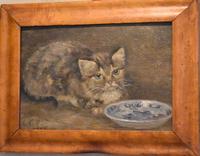 Charming Oil Painting of a Cat (3 of 7) Charming Oil Painting of a Cat (3 of 7)
