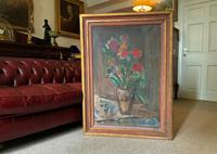 Large Rustic 19th Century French Impressionist Still Life Floral Oil Painting - Minor TLC (10 of 12) Large Rustic 19th Century French Impressionist Still Life Floral Oil Painting - Minor TLC (10 of 12)