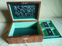 Inlaid Burr Walnut Jewellery Box With Plush Interior c.1880 (11 of 14) Inlaid Burr Walnut Jewellery Box With Plush Interior c.1880 (11 of 14)