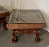 Indian Teak Coffee Table & Side Table Set Carved with Elephants (6 of 11) Indian Teak Coffee Table & Side Table Set Carved with Elephants (6 of 11)