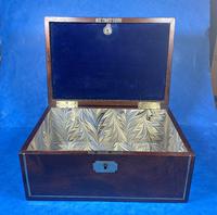 Georgian Brass Inlaid Mahogany Jewellery Box. (11 of 20) Georgian Brass Inlaid Mahogany Jewellery Box. (11 of 20)