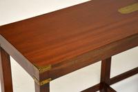 Antique Mahogany Military Campaign Style Console Table (6 of 8) Antique Mahogany Military Campaign Style Console Table (6 of 8)