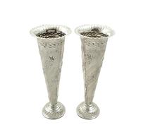 Pair of Antique Victorian Sterling Silver 6 1/2" Vases 1896 (5 of 9) Pair of Antique Victorian Sterling Silver 6 1/2" Vases 1896 (5 of 9)