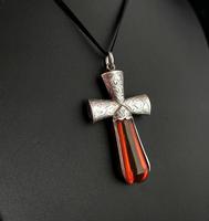 Victorian Scottish Silver & Amber Cross Pendant (4 of 11) Victorian Scottish Silver & Amber Cross Pendant (4 of 11)