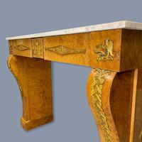 French Burr Walnut & Marble Top Console Table (2 of 14) French Burr Walnut & Marble Top Console Table (2 of 14)