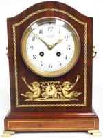 Incredible Solid Mahogany Cased Mantel Clock with Bone Inlay by James Weir (10 of 10) Incredible Solid Mahogany Cased Mantel Clock with Bone Inlay by James Weir (10 of 10)