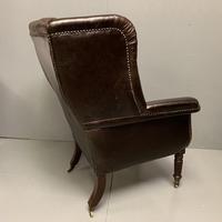 Large Regency buttoned leather wing armchair (6 of 11) Large Regency buttoned leather wing armchair (6 of 11)