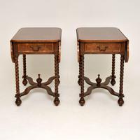 Pair of Antique Burr Walnut Drop Leaf Side Tables (5 of 12) Pair of Antique Burr Walnut Drop Leaf Side Tables (5 of 12)