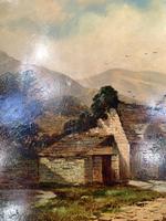Antique Victorian large landscape oil painting in gilt gesso frame by E Yates (8 of 10) Antique Victorian large landscape oil painting in gilt gesso frame by E Yates (8 of 10)