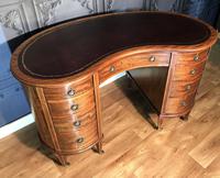 Edwardian Inlaid Mahogany Kidney Shaped Desk (6 of 21) Edwardian Inlaid Mahogany Kidney Shaped Desk (6 of 21)