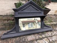 Antique Victorian Cast Iron Overmantle Mirror & Shelf (3 of 8) Antique Victorian Cast Iron Overmantle Mirror & Shelf (3 of 8)