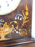 Incredible Rosewood Cased Mantel Clock with Multi Wood & Mother of Pearl Inlay 8–day Striking Clock (4 of 12) Incredible Rosewood Cased Mantel Clock with Multi Wood & Mother of Pearl Inlay 8–day Striking Clock (4 of 12)