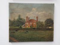 Pair of Primitive Antique Oil Paintings of Houses (5 of 6) Pair of Primitive Antique Oil Paintings of Houses (5 of 6)