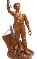 Incredible French Figural Mantel Clock Cod Fishing 8 Day Striking Mantle Clock (11 of 13) Incredible French Figural Mantel Clock Cod Fishing 8 Day Striking Mantle Clock (11 of 13)