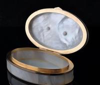 Art Deco Diamond and Emerald snuff box, 18ct gold, Mother of Pearl (11 of 14) Art Deco Diamond and Emerald snuff box, 18ct gold, Mother of Pearl (11 of 14)