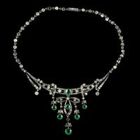 Antique Victorian Art Nouveau Green Paste Garland Necklace Silver c.1900 (4 of 8) Antique Victorian Art Nouveau Green Paste Garland Necklace Silver c.1900 (4 of 8)