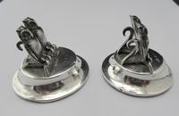 Edwardian, Novelty Silver Twin Owl Place Stands/ Menu Holders, Levi & Salaman, B'ham 1904 (4 of 8) Edwardian, Novelty Silver Twin Owl Place Stands/ Menu Holders, Levi & Salaman, B'ham 1904 (4 of 8)