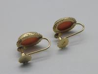 9ct Gold & Coral Earrings (7 of 7) 9ct Gold & Coral Earrings (7 of 7)