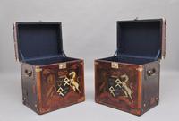 Pair of Early 20th Century Leather Bound & Painted ex Army Trunks (4 of 10) Pair of Early 20th Century Leather Bound & Painted ex Army Trunks (4 of 10)