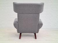 1970s Danish Design, Completely Restored Armchair, Furniture Wool, Teak Wood (11 of 12) 1970s Danish Design, Completely Restored Armchair, Furniture Wool, Teak Wood (11 of 12)
