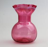 Unusual Arts & Crafts Cranberry & Vaseline Glass Vase 19th Century (2 of 6) Unusual Arts & Crafts Cranberry & Vaseline Glass Vase 19th Century (2 of 6)