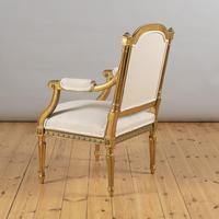 Pair of Large 19th Century Louis XV1 Style French Gilt Armchairs (9 of 10) Pair of Large 19th Century Louis XV1 Style French Gilt Armchairs (9 of 10)