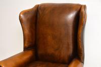 Antique Georgian Style Leather Wing Back Armchair (9 of 11) Antique Georgian Style Leather Wing Back Armchair (9 of 11)
