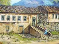 Large oil on canvas tropical sunshine view Brazilian artist Chediac (3 of 10) Large oil on canvas tropical sunshine view Brazilian artist Chediac (3 of 10)