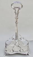 Fabulous Set of 3 Victorian Silver Mounted Bristol Green Glass Decanter By Henry Wilkinson & Co, Birmingham 1839 - in Original Silver Plated Stand (6 of 12) Fabulous Set of 3 Victorian Silver Mounted Bristol Green Glass Decanter By Henry Wilkinson & Co, Birmingham 1839 - in Original Silver Plated Stand (6 of 12)