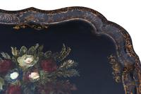Victorian Tilt Top Decorated Black Lacquer Tray Top Coffee Table (8 of 11) Victorian Tilt Top Decorated Black Lacquer Tray Top Coffee Table (8 of 11)