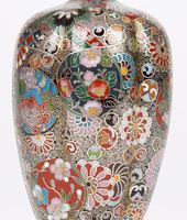 Oriental, Chinese / Japanese Exceptional Silver Metal Cloisonne Vase (16 of 25) Oriental, Chinese / Japanese Exceptional Silver Metal Cloisonne Vase (16 of 25)