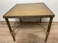 French Brass Square Leather Top Coffee Table (13 of 28) French Brass Square Leather Top Coffee Table (13 of 28)