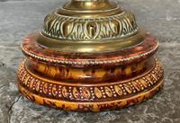 Superb Tall 19thc 'Matador' Brown Ceramic & Milky White Brass Table Oil Lamp (9 of 12) Superb Tall 19thc 'Matador' Brown Ceramic & Milky White Brass Table Oil Lamp (9 of 12)