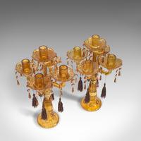 Pair of Antique Candelabra, English, Glass, Candle Stand, Victorian c.1890 (9 of 12) Pair of Antique Candelabra, English, Glass, Candle Stand, Victorian c.1890 (9 of 12)