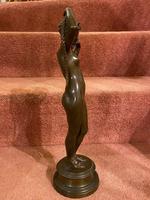 French Bronze Figure of Naked Woman with Long Plaited Braids. Late 19th Century (3 of 10) French Bronze Figure of Naked Woman with Long Plaited Braids. Late 19th Century (3 of 10)