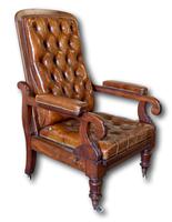 Victorian Mahogany Reclining Library Chair (2 of 7) Victorian Mahogany Reclining Library Chair (2 of 7)