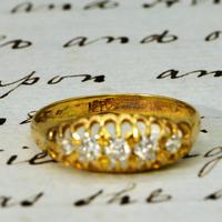 The Antique Edwardian Five Diamond Claw Set Ring (2 of 4) The Antique Edwardian Five Diamond Claw Set Ring (2 of 4)