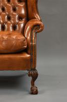 Fine Large Antique Deep Buttoned Leather Wing Chair (9 of 15) Fine Large Antique Deep Buttoned Leather Wing Chair (9 of 15)