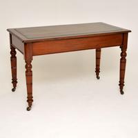 Antique Victorian Mahogany Leather Top Writing Desk (4 of 10) Antique Victorian Mahogany Leather Top Writing Desk (4 of 10)