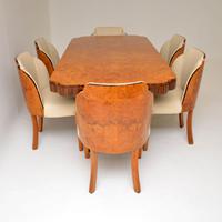 Art Deco Burr Walnut Dining Table & Cloud Back Chairs by Epstein (4 of 13) Art Deco Burr Walnut Dining Table & Cloud Back Chairs by Epstein (4 of 13)