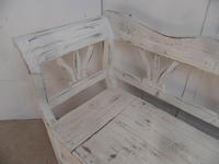 Lovely White 3-4 Seater Antique Pine Kitchen / Hall Box Settle/ Bench (6 of 10) Lovely White 3-4 Seater Antique Pine Kitchen / Hall Box Settle/ Bench (6 of 10)
