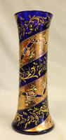 Beautiful Antique Bristol Blue Glass Decorated Vase (6 of 7) Beautiful Antique Bristol Blue Glass Decorated Vase (6 of 7)
