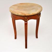 Antique French Inlaid King Wood & Onyx Side Table (6 of 6) Antique French Inlaid King Wood & Onyx Side Table (6 of 6)