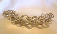 Vintage Silver Bracelet 1970s Wire Coil Links 7 1/4" Length (5 of 9) Vintage Silver Bracelet 1970s Wire Coil Links 7 1/4" Length (5 of 9)