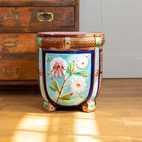 Late 19th Century Large Decorative Floor Standing Majolica Planter (5 of 12) Late 19th Century Large Decorative Floor Standing Majolica Planter (5 of 12)