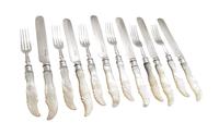 Antique Victorian Sterling Silver & Mother of Pearl Dessert Cutlery Set 1897 (2 of 10) Antique Victorian Sterling Silver & Mother of Pearl Dessert Cutlery Set 1897 (2 of 10)